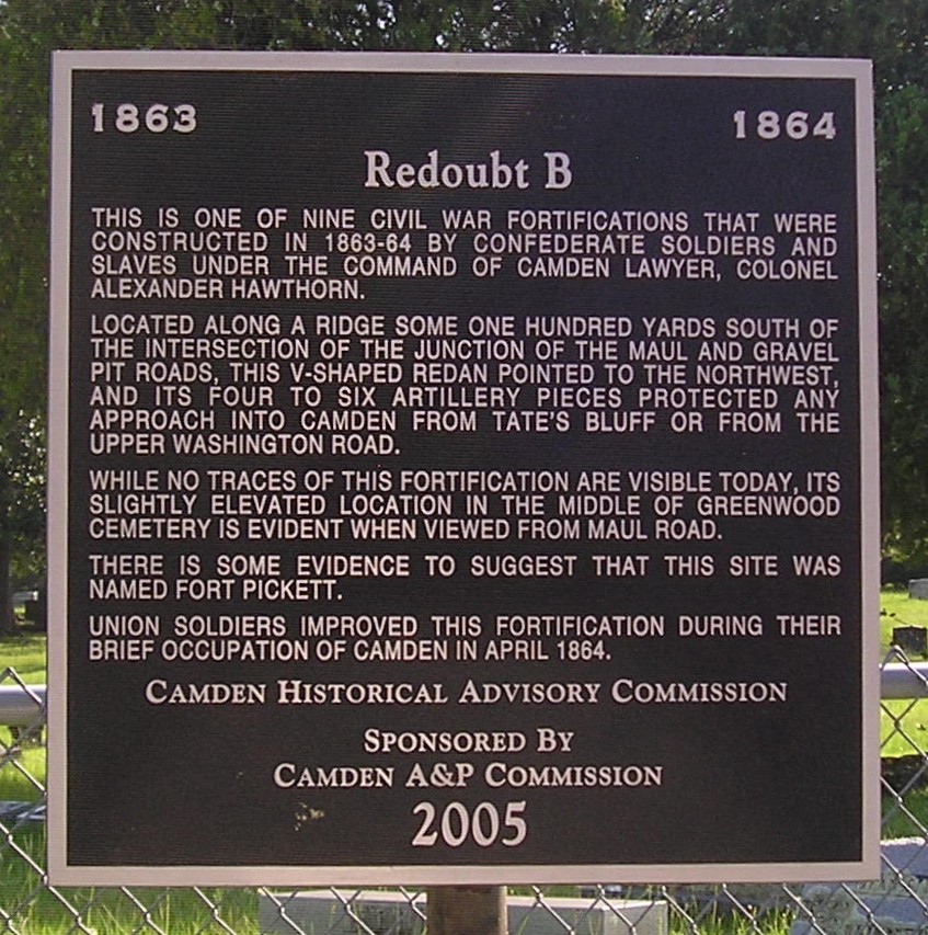 Redoubt B - Fort Pickett - Marker